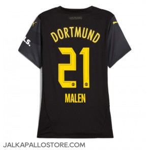 Borussia Dortmund Donyell Malen #21 Vieraspaita Naisten 2024-25 Lyhythihainen